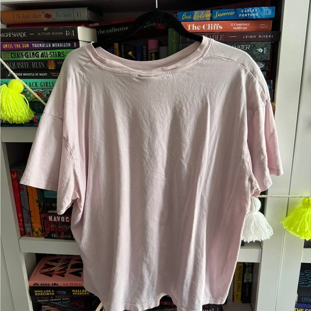 H&M Light Pink The Rolling Stones band tee Graphic T-shirt oversized lightweight - Picture 5 of 5